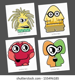 Monsters - vector set