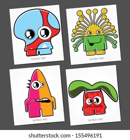 Monsters - vector set