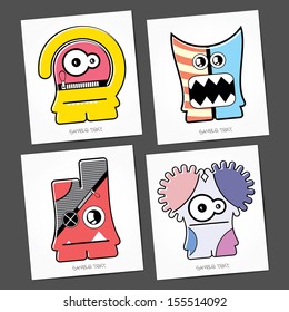 Monsters - vector set
