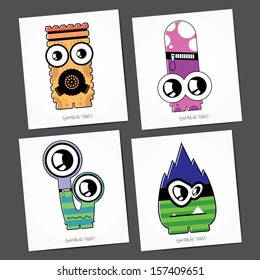 Monsters - vector set