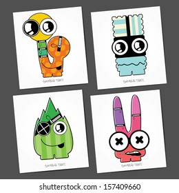 Monsters - vector set