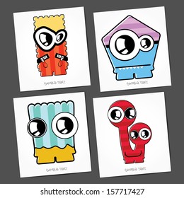 Monsters - vector set