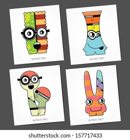 Monsters - vector set