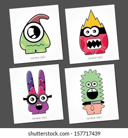 Monsters - vector set