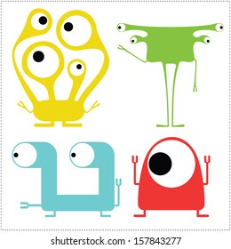 Monsters - vector set