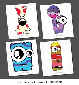 Monsters - vector set