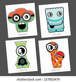 Monsters - vector set