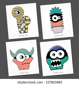 Monsters - vector set
