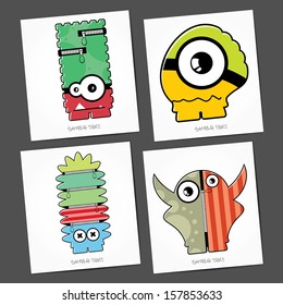 Monsters - vector set