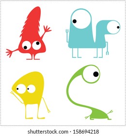 Monsters - vector set