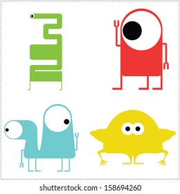 Monsters - vector set