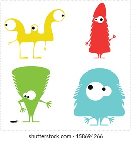Monsters - vector set