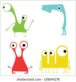 Monsters - vector set