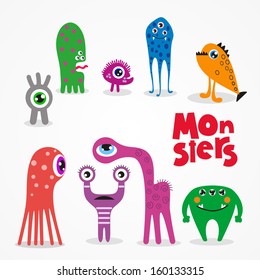 Monsters - vector set