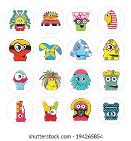 Monsters - vector set