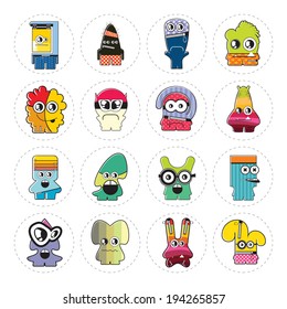Monsters - vector set
