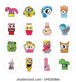 Monsters - vector set