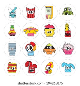 Monsters - vector set