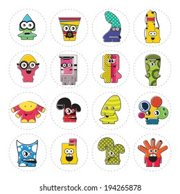 Monsters - vector set