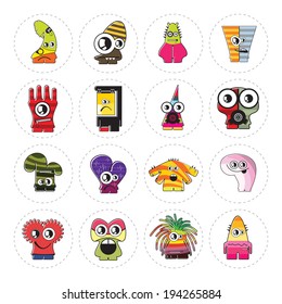 Monsters - vector set