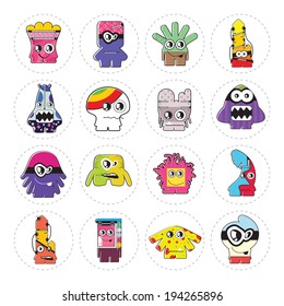 Monsters - vector set