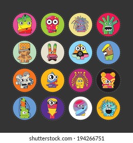 Monsters - vector set