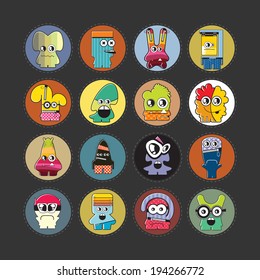 Monsters - vector set