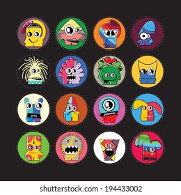 Monsters - vector set