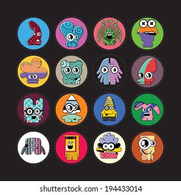 Monsters - vector set