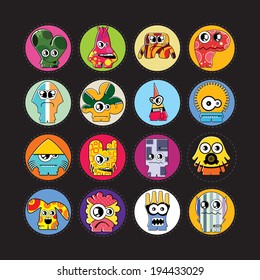 Monsters - vector set