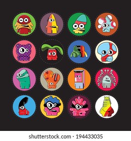 Monsters - vector set