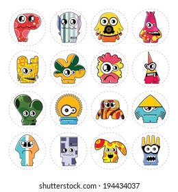 Monsters - vector set