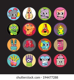 Monsters - vector set