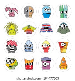 Monsters - vector set