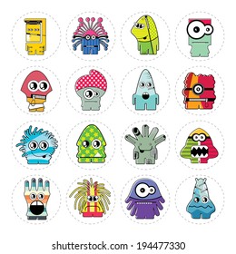 Monsters - vector set