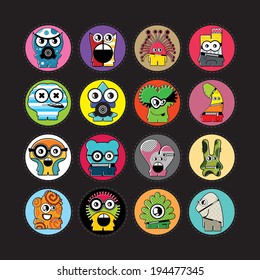 Monsters - vector set