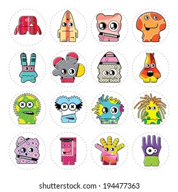 Monsters - vector set