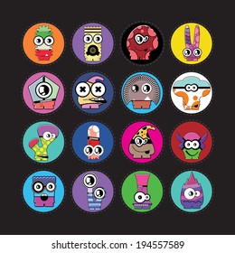 Monsters - vector set