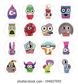 Monsters - vector set