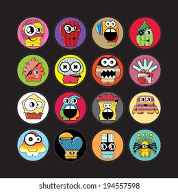 Monsters - vector set