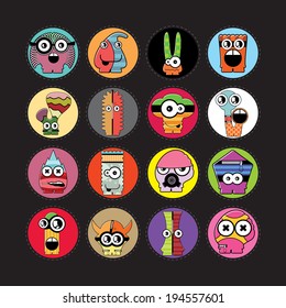 Monsters - vector set