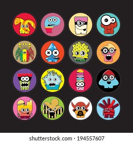 Monsters - vector set