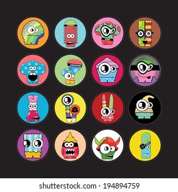 Monsters - vector set