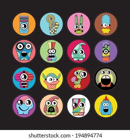 Monsters - vector set