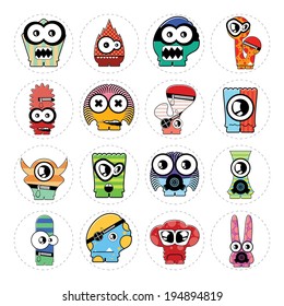 Monsters - vector set