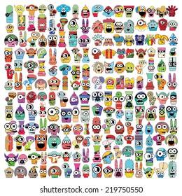 Monsters - vector set