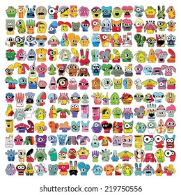 Monsters - vector set