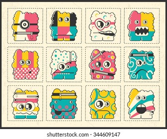 Monsters - vector set