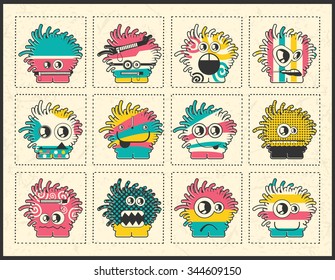 Monsters - vector set