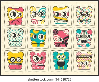 Monsters - vector set